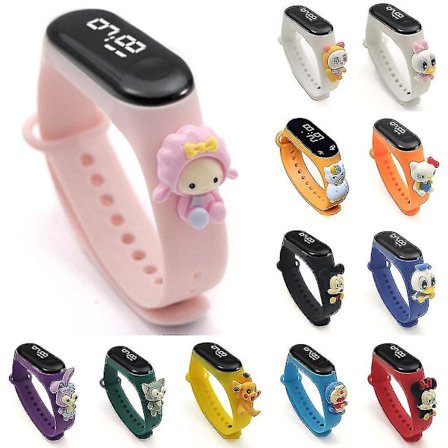 Watch klocka Barn Pojkar Flickor LED Digital pekskärm red