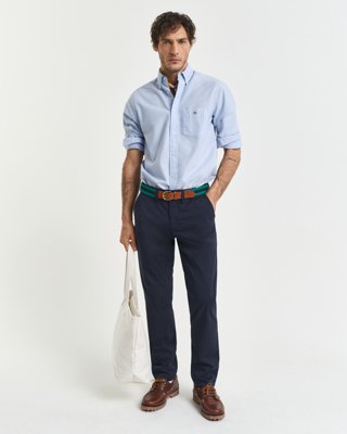 GANT - Slim fit twillchinos til herre marine