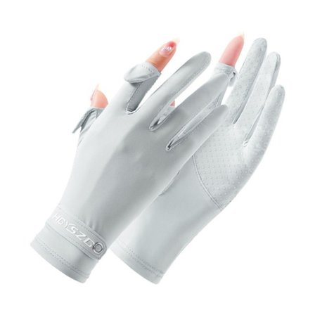 Ice Silk Gloves Anti-UV Handsker GRÅ M