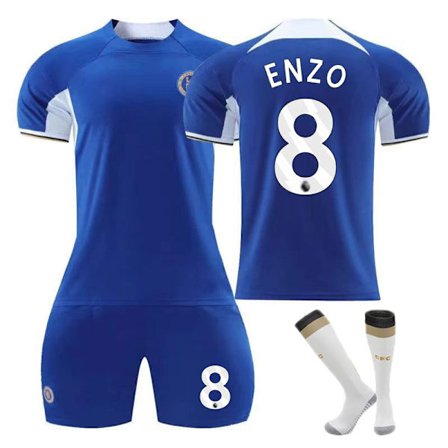 2023-24 Chelsea Home No. 7 Sterling No. 8 Enzo Fotbollströja Sportkläder