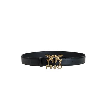 Pinko, Love Aster Simply Belt H3 Vit. Seta Czarny, Kobieta, Rozmiar: XS