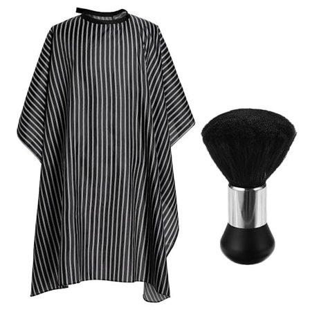 Vattentät Frisörkappa, Hårklippningskappa med Halsborste, Salongsfrisörkappa, Frisörtillbehör för Hårfärgning, Klippning, Permanent