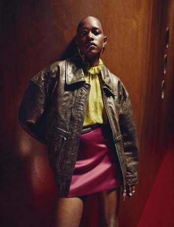 Mango Lace Top With Ruff Collar - Green - L