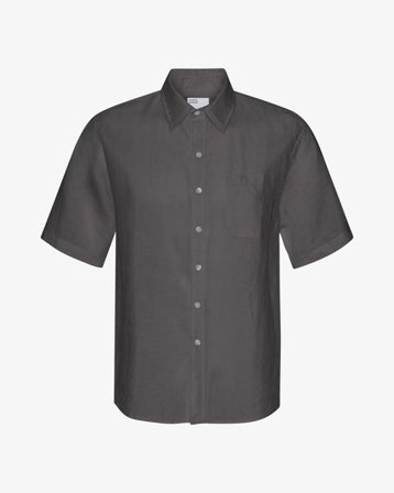 Linen SS Shirt - Lava Grey - Male - M