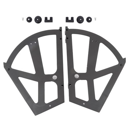 Hjem Plast Hullet To Lag Skoskap Hylle Stativ Holder Hengsler Tilbehør (Svart)