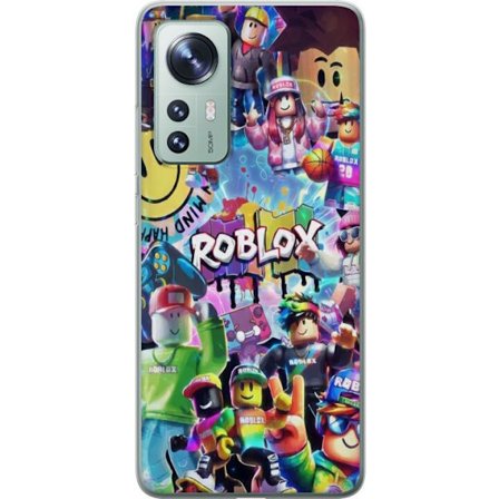 Kompatibelt Mobilskal till Xiaomi Xiaomi 12 Stor färgglad Roblox-värld med många karaktärer, energifylld gaming-illustration perfekt för barnrum