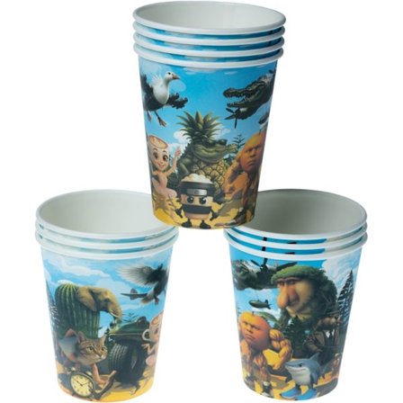 Italiensk Brainrot Festdekoration Tung Tung Tung Sahur Plysch engångsservis Bordsduk Tallrikar Kopp Baby Shower Tillbehör Leksak