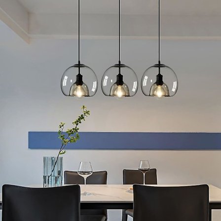 35cm Globe Design Klynge Pendellampe Led Metal Vintage