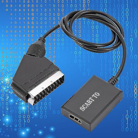 Videokonverter Hög Upplösning Snabb Överföring Plug Play Scart Till HDMI-kompatibel 1080p Video Digital Konverter För DVD
