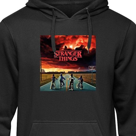 Barn-Hoodie | Myk hettegenser for barn Stranger Things svart