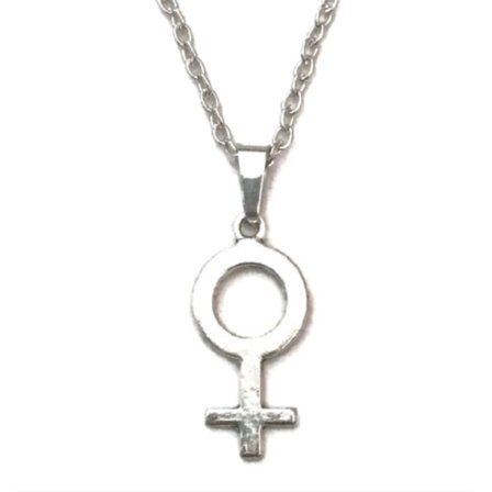 Necklace - Female Symbol - Venus - Long Chain