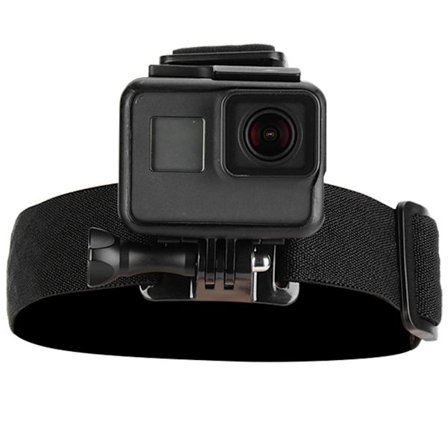 Toimintakameran kiinnityssarja, kuvakulman säädettävä elastinen säädettävä nailonhihna pääpanta täydelliseen ulkokuvaukseen, liukumaton