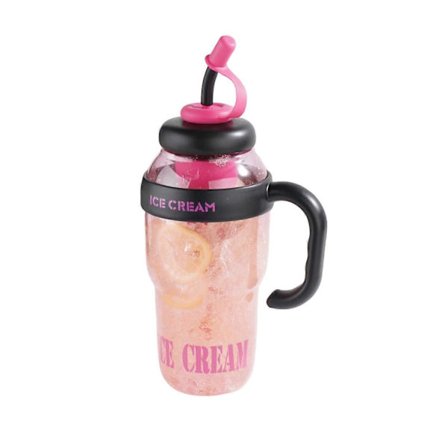 1300ML Vannflaske med Håndtak Lokk Sugerør Lekkasjesikker Drikkekopp BPA-Fri Varmebestandig Bærbar