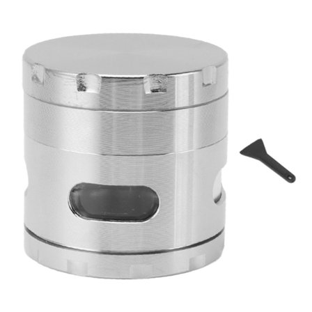 Sinklegeringskvern 2.2in Krydderkvern Sideåpent Vindu Skarp Kvern Manuell Betjening Finmaling