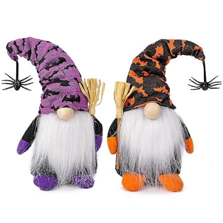 Halloween Gnome Dukke, 2 stk Halloween Gnomer Plussj Dekorasjon Halloween Dverg Dukke Halloween Svensk Tomte Gnome Håndlaget Hjem Ornamenter