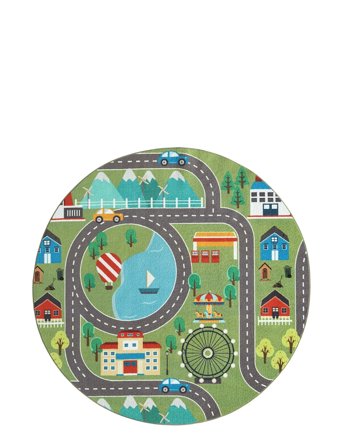 KM Home Play Road - Multi/patterned - 120X120CM ROUND