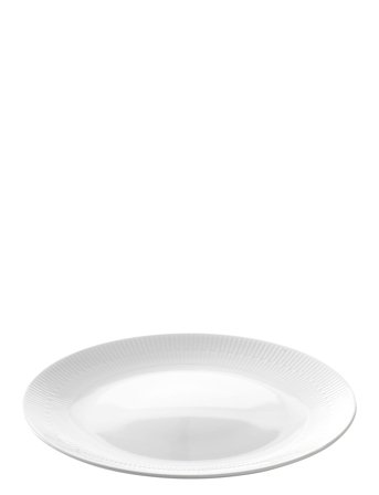 Aida | Relief Round Dish White Porcelain | ONE SIZE