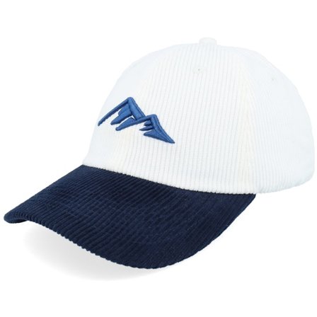 Wild Spirit - White unconstructed Czapka Z Daszkiem - 3d Mountain Logo Corduroy Off White/Navy Dad Cap @ Hatstore