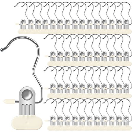 Støvelhengere for garderobe, 48-pakning hengende klemmer kroker klesklyper for vask, kraftige klesklyper støvelhengere klemmer, plassbesparende bærbar