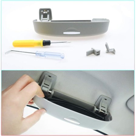 T-roc 2018-2021 2022 Tui Lunettes De Voiture Abs Auto Lunettes De Soleil Support Pices De Rechange-sinstalle Sur La Poigne De Support Avant (grey)-ph