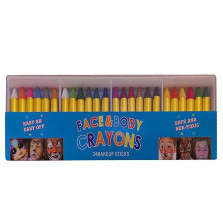 24 väriä Turvallinen Kasvo- ja Kehonmeikki Liidut Pestäviä Pigmenttivärejä Lavalla Esittämiseen Cosplay-Puolueen Tarvikkeet Lapsille