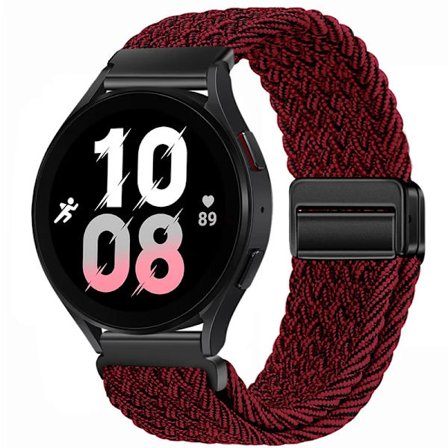 20mm 22mm Flätat Nylonarmband kompatibelt med Samsung Galaxy Watch 6 5 4 Magnetiskt Armbandsbälte Huawei Watch 4 Pro/GT3 Pro Amazfit GTR4 Band