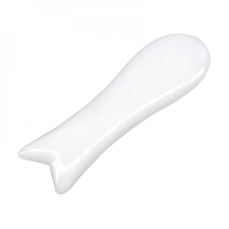 Massasjeapparater Tradisjonell Gua Sha Skrapebrett Jade Fiskeform Naturlig Hvit Helse Massasjeapparat Hudpleie Krystall 2025th