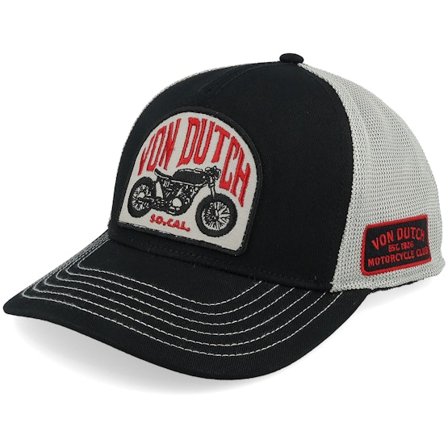 Von Dutch - Motorcycle Black Trucker Trucker Black Cap - @ Hatstore