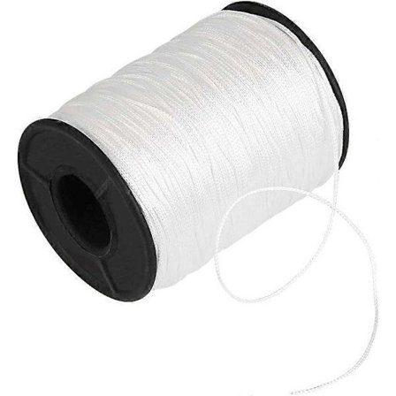 /NN/150 Yards Flettet Persiennesnor, 1 mm Diameter Hvid Polyethylensnor til Persienner Gardiner Aluminiumpersienner