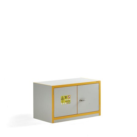 Kemisk skab REACT, brandsikret, 635 x 1115 x 550 mm