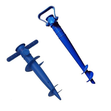 2 st Strandparasoll Bas Strandparasoll Stativ Ankare Parasoll Fixering Hållare