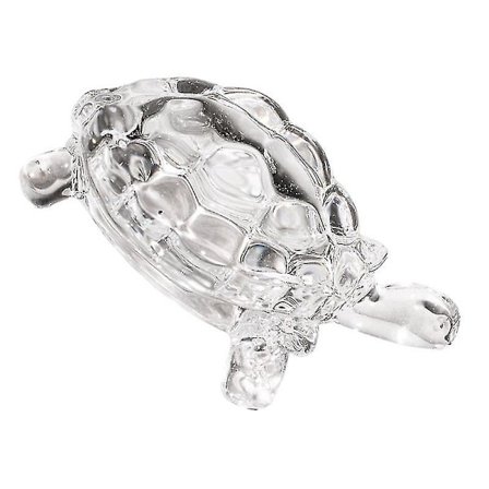 2 stk Glass Turtle Statue Glass Turtle Crafts Transparent Turtle Figurine Dekorasjoner