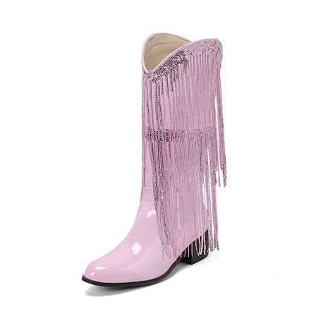Naisten Fringe Metallic Cowboy-saappaat