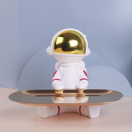 Spaceman-patsas säilytysalusta Spaceman-veistos KULTA