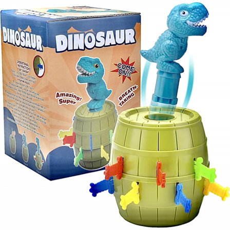 Pop Up Dinosaurieleksaker för 3-8 År Gamla Pojkar Flickor, Klassiska Pop Up Brädspel för Barn Action, Barnkalasspel, 3+ År