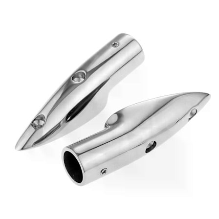Marine Grade 316 Rustfrit Stål Båd Rælingsende Både Rør Håndrælingsbeslag Til Sejlbåd/Motorbåd Ræling 22mm 7/8 Tommer Rør
