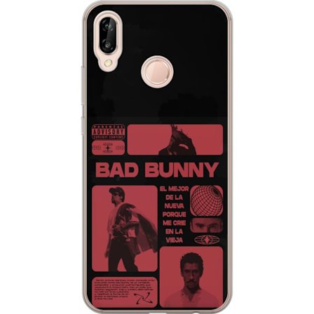 Kompatibelt Mobildeksel til Huawei P20 lite Bad Bunny NFL-inspirert skjoldlogo med amerikansk fotball og stjerner