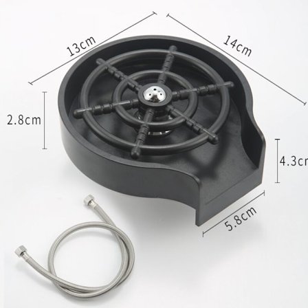 Glassvasker, Høytrykksvasker for Vask, Kommersiell Husholdningsvasker for Kaffe, Melk og Te - ABS - Svart