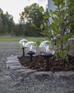 Solcelle pullerter Globe 3-pk Transparent