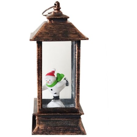 Julelygte Natlys Ældre Snemand Dekoration LED Lysestager Lampe Ferie Bord Dekoration B