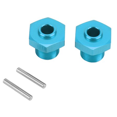 2 stk. RC aluminium hjul hex-kobling udskiftning 17mm hex hjulnav til ARRMA 1/8 RC bil Blå