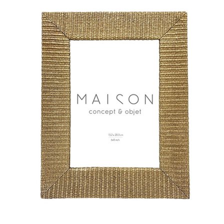 Kultainen polyresiinivalokuvakehys, 23x2x27cm, lasia