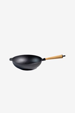 Carl Victor - Wokpande støbejern Diameter 30 cm - Sort - Stegepander & grillpander - Fra Homeroom