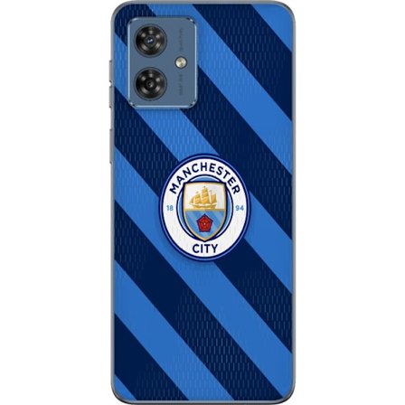 Kompatibelt Mobilskal till Motorola Motorola Moto G54 Paris Saint-Germain klubbmärke med Eiffeltorn, blå cirkulär logotyp med röd mittlinje och de