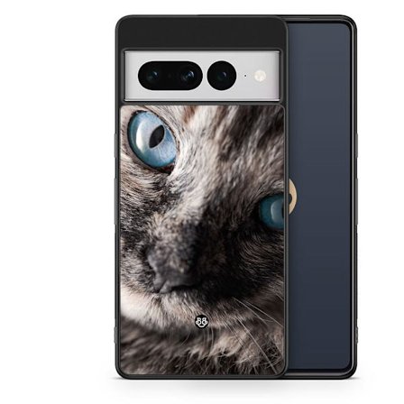 Bjornberry Skal Google Pixel 7 Pro - Katt Blå Ögon