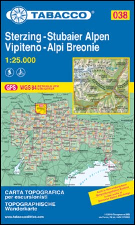 Vipiteno. Alpi Breonie 1:25.000 NA