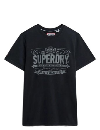 Heritage Brand Relaxed Tee Black Superdry