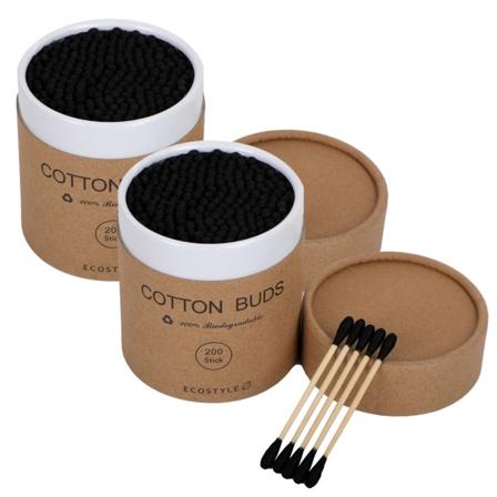 200 kertakäyttöistä värillistä puuvillavanupuikkoa korvan puhdistukseen ja meikkiin