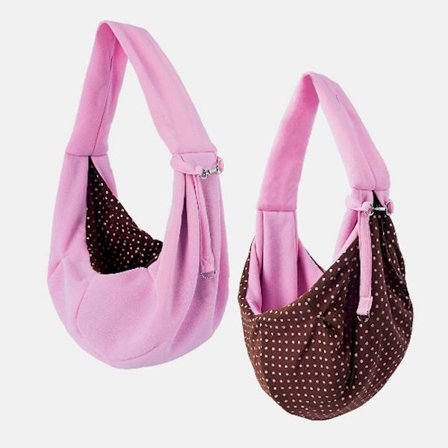 Rosa farge katt/hund bæresele, en-skulder slynge bæresele for hund og katt kjæledyr slynge bæresele holder