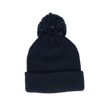 Kinder Beechfield - Blau pom Mütze - Kinder Reflective Bobble French Navy Pom @ Hatstore